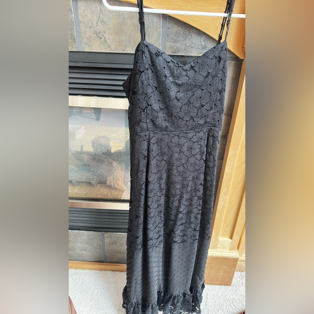 Koko & Mason Chic Black Lace Maxi Dress Medium